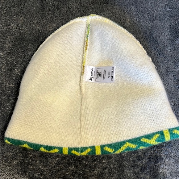 Supreme Green and Yellow Patterned Beanie - Picture 4 of 5